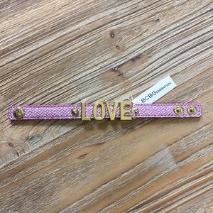 BCBGeneration purple "LOVE" bracelet